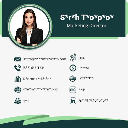 Marketing Director Mailing List Data Card